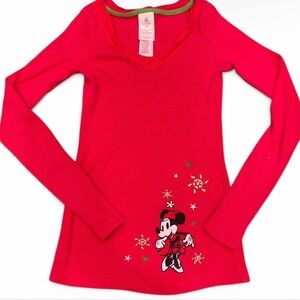 Disney Red Top with Lace Trim